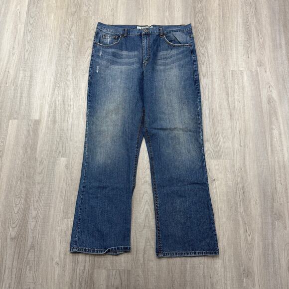 Vintage Emergency Exit Bootcut Jeans Men's 40x32 Blue Faded Western y2k Skater - Picture 1 of 10